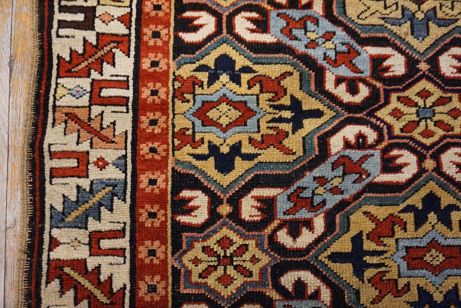 3'x5' Rare 19th Century Antique Caucasian Allover Tribal Geometric Kuba Rug gallery