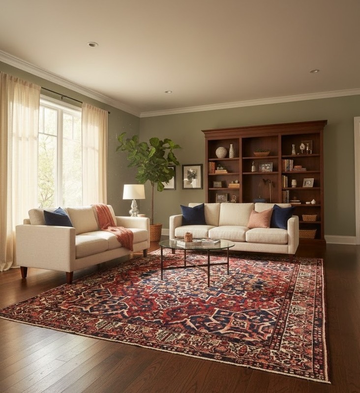 Handmade Vintage Oriental Rug Floral Style Farmhouse Living Room Carpet 10X12 ft gallery