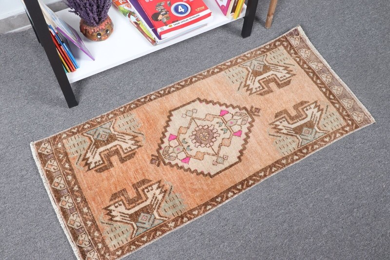 Turkish Rugs, Kitchen Rugs, Vintage Rug, Moroccan Rugs, 1.5x3.4 ft Small Rug gallery