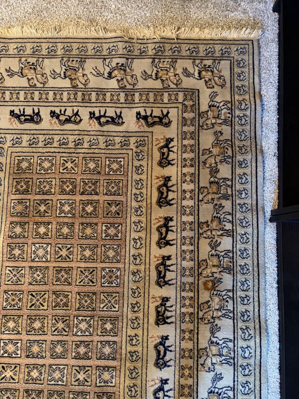Vintage Louis de Poortere Samarkand Wool Rug – Made in Belgium – 4'7" x 6'2" gallery