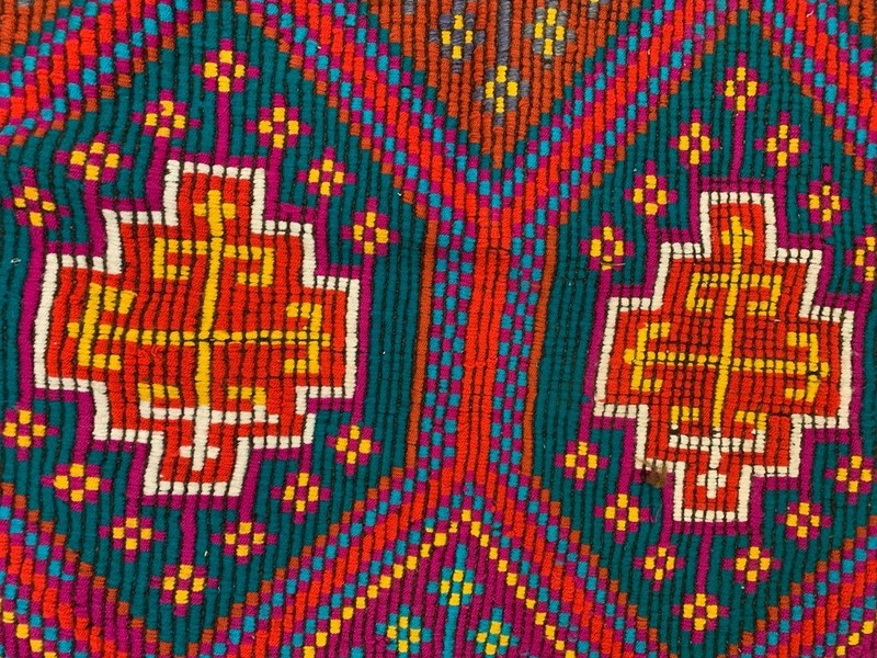 Medium Vintage Turkish Kilim Rug 130x92 cm Wool Kelim gallery