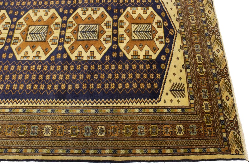 Handmade Plum & Ocher Oriental Rug Geometric Design Boho Decor Carpet 5X6 ft gallery