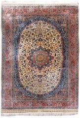Hand Knotted HEREKE SILK RUG Signed 9ft 8 in x 7 ft RARE Antique ART Turkish