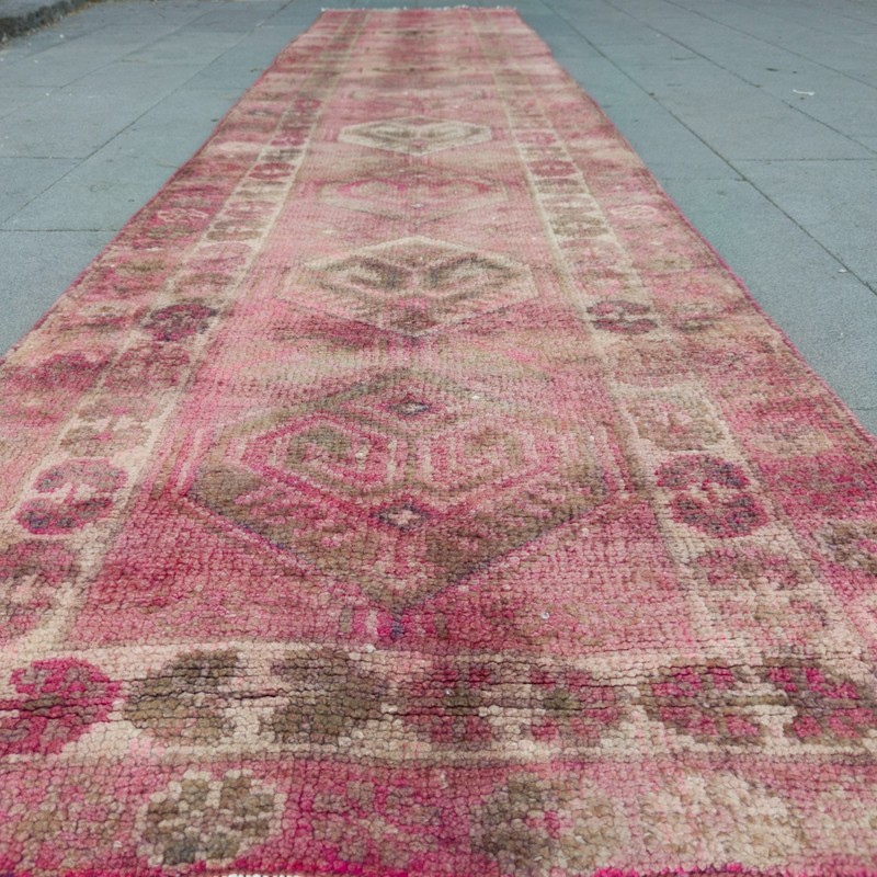 2.78 x 12.24 Herki kitchen rug, Vintage 3x12 Handmade Runner Carpet 85 x 373 cm gallery