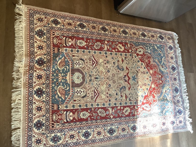 4'1"x6'1" Collector Antique Extra Fine Hand-Knotted 100% Wool Rug. gallery