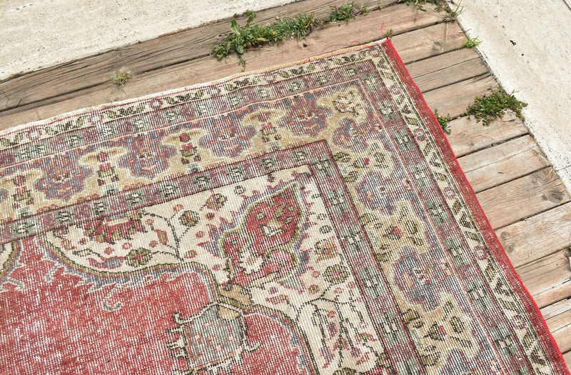 Turkish Rug 71''x108'' Oushak Rug Tribal 5x9 Rug Vintage Muted Color 181x276cm gallery