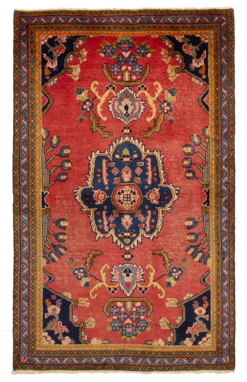 Vintage 3'4" x 5'6" Traditional Hand Knotted Vegetable Dye Wool Area Rug gallery