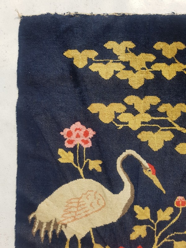 Vintage Tibetan Chinese Handmade Pictorial Multicolor Wool Rug Carpet 117x68 cm gallery