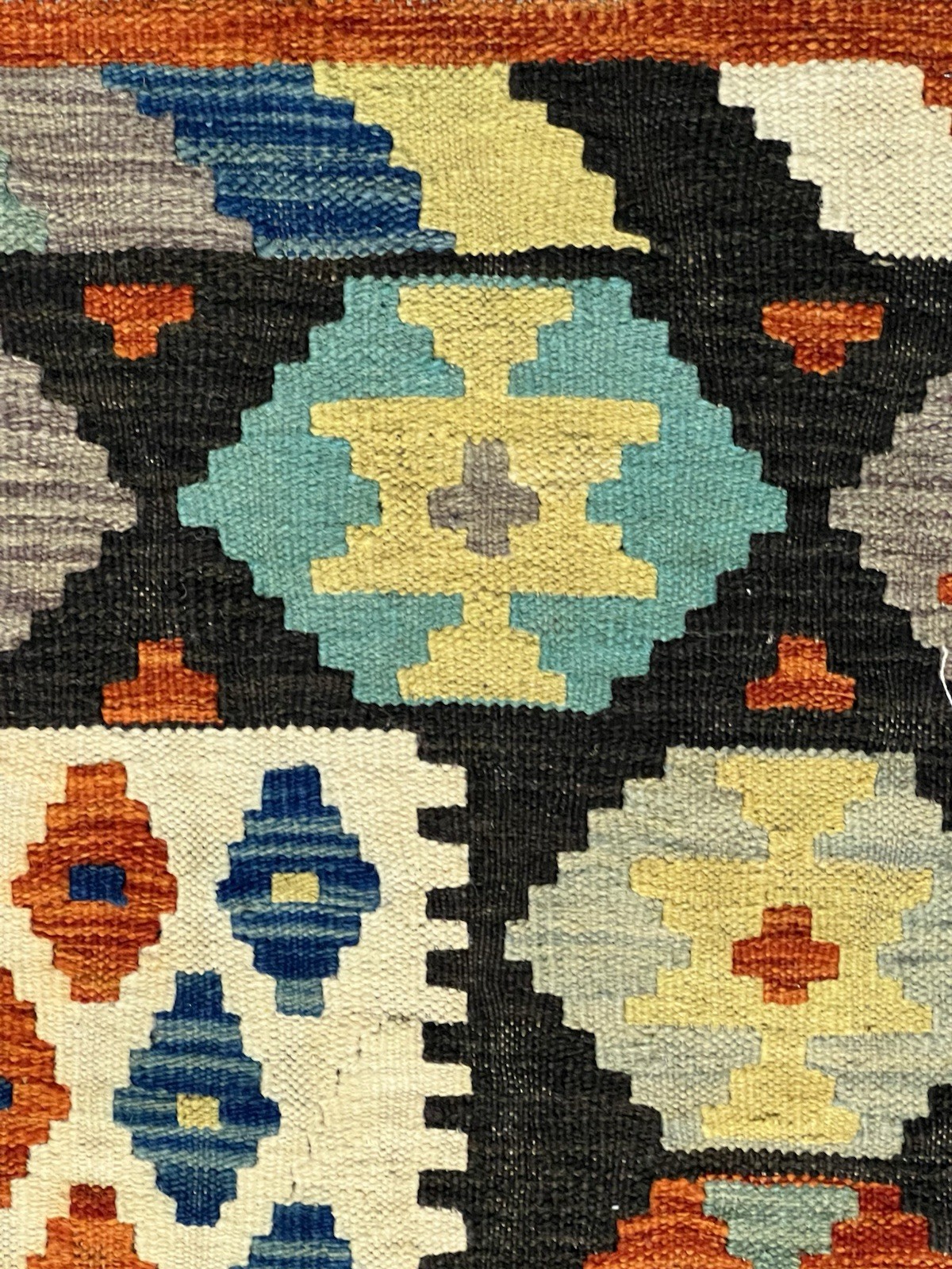 Vintage Kilim Traditional Hand Made Oriental Wool Kilim 5ftx3.2ft 153cmx100cm gallery
