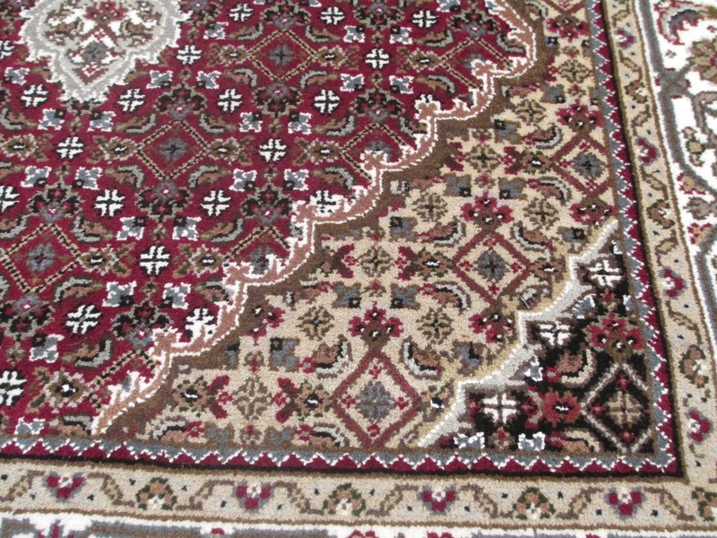 4x6 MAHI Intricate Museum Handmade-Knotted Fine Wool/Silk Oriental RUG 582348 gallery