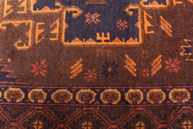 Vintage 3'7" x 6'5" Traditional Hand Knotted Vegetable Dye Wool Area Rug gallery