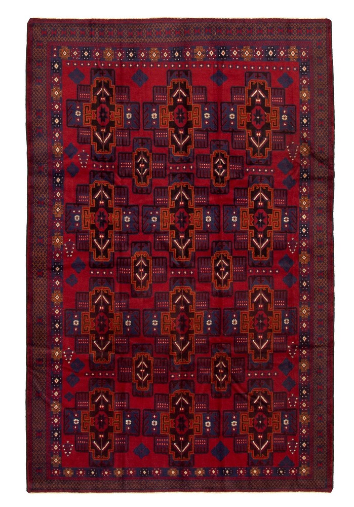 Vintage Traditional Hand-Knotted Area Rug 6'4" x 9'9" Oriental Wool Carpet