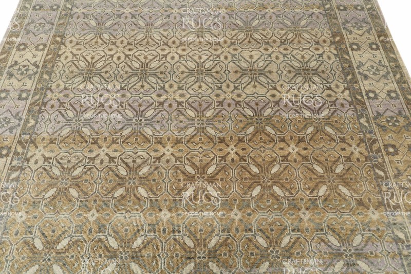 Muted Beige & Taupe Traditional Carpet 8x10 ft gallery