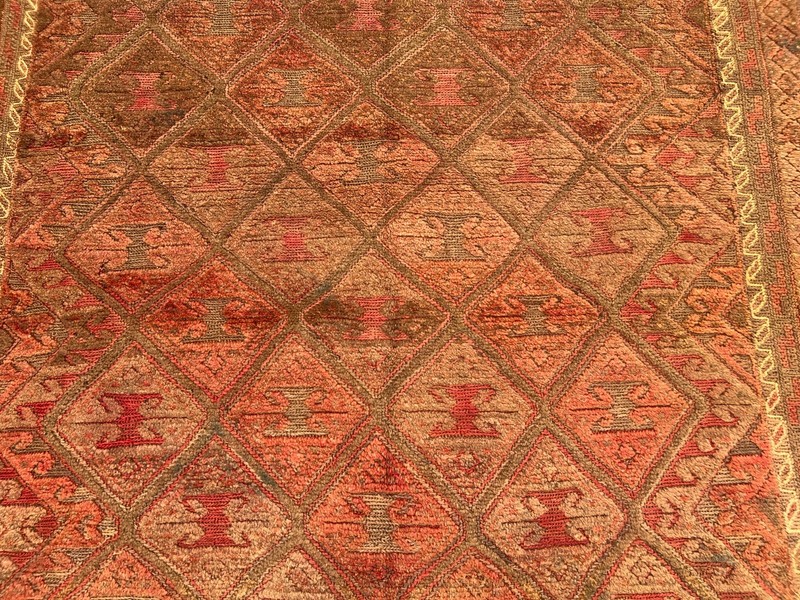 Rust Terracotta Faded Turkish Rug 4'6x5'8 Vintage Tribal Boho Area Rug gallery