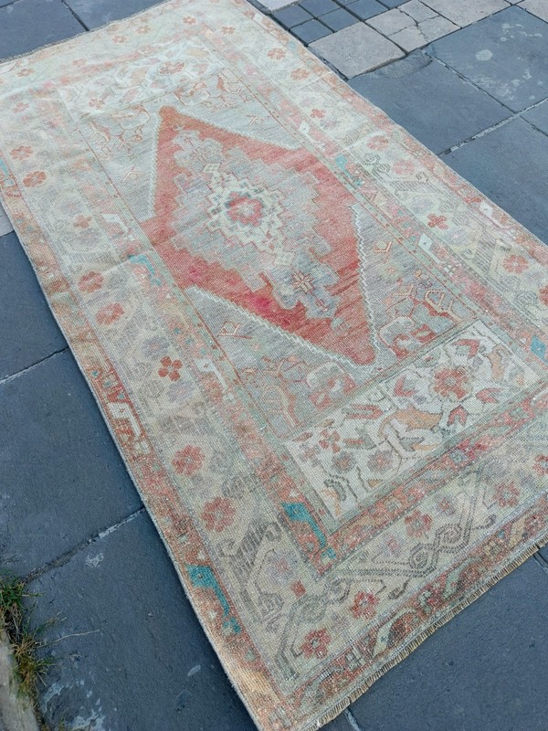 Stunning Vintage Area Rug 3.28 x 6.23 ft , 3x6 Handmade Wool Rug 100 x 190 cm gallery