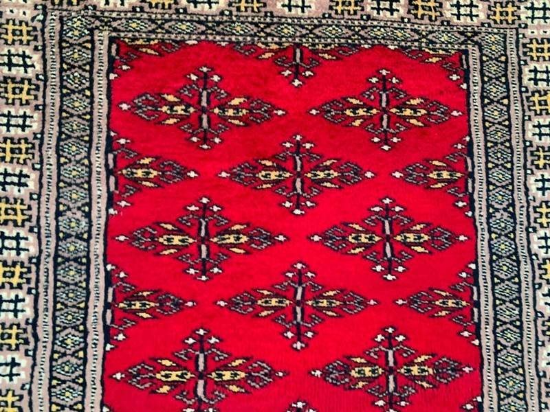 Vintage Afghan Taimani Rug Hand Knotted Bokhara Wool Area Rug 2x3 ft Free Ship gallery