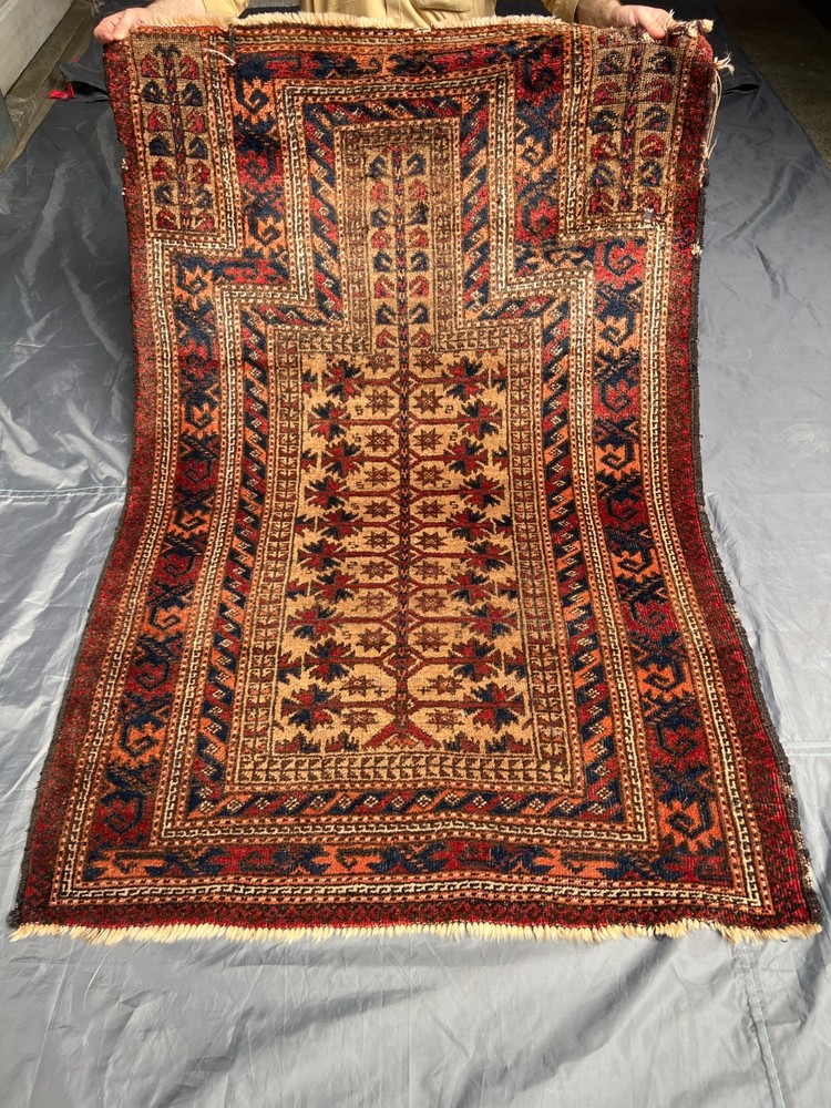 Antique Turkish Prayer Rug Hand Knotted Tribal Boho Vintage Home Decor 3.2x4.1FT