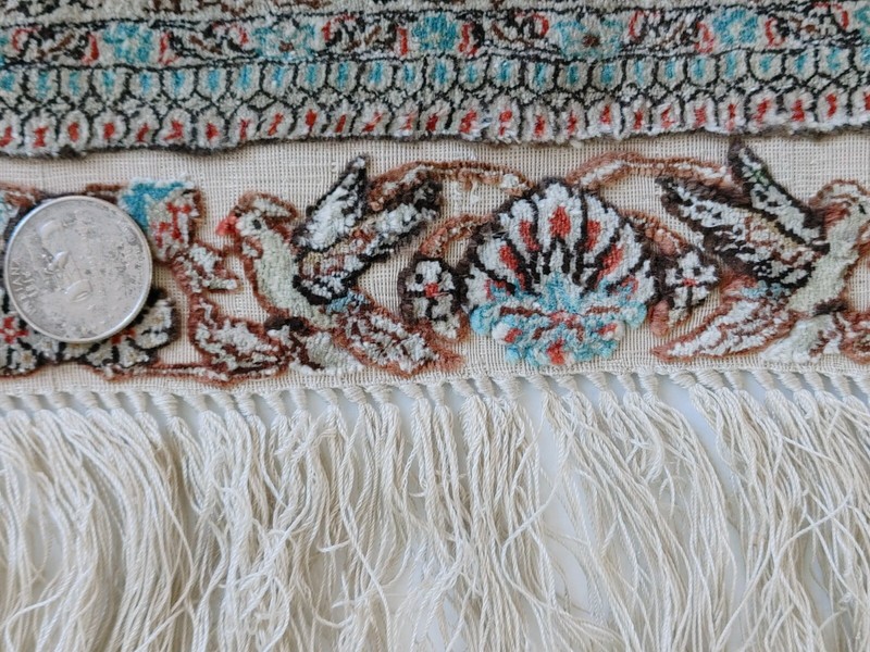 FINEST ANTIQUE HANDMADE 100% NATURAL SILK CHINESE RUG 3,000,000 KNOT/SQM 72X49" gallery