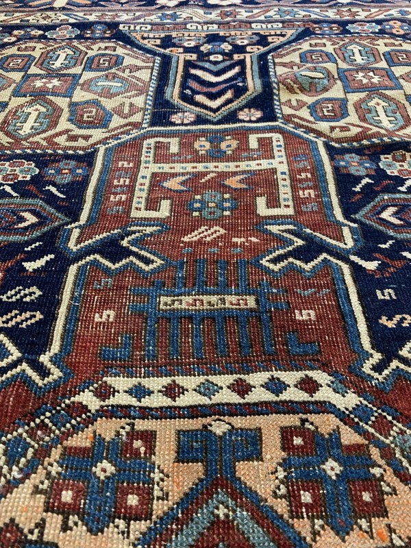 antique signed caucasian kazak dated 1905 hand made rug size 205x131cm gallery