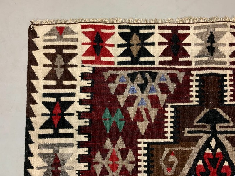 Vintage Turkish Kilim Kelim Rug shabby, country home, boho 230x113 cm medium gallery