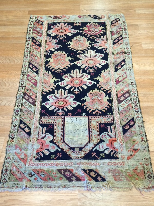 Amazing Armenian - 1860s Antique Karabagh Rug - Caucasian Prayer - 2.5 x 4.2 ft. gallery