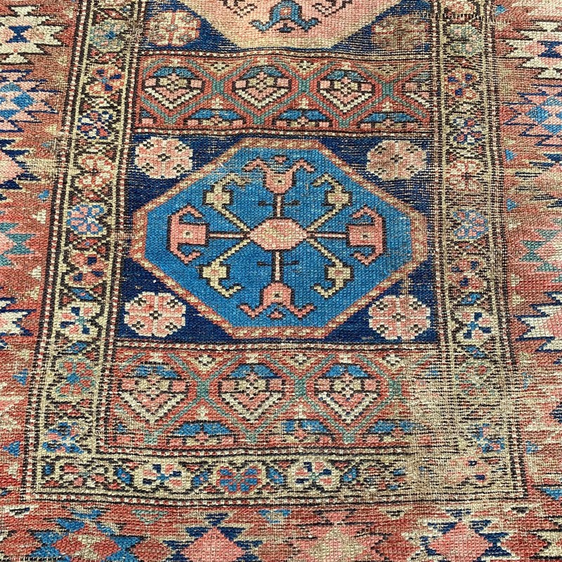 Antique Rug 3' 1 x 4' 8 Blue Hand Knotted Tribal Oriental Rug gallery