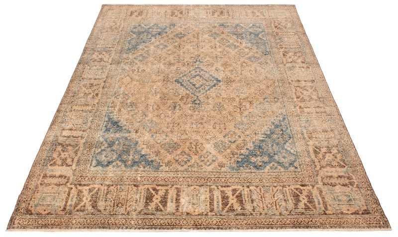 Vintage Hand-Knotted Area Rug 7'5" x 11'1" Traditional Oriental Wool Carpet gallery