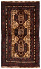 Vintage 3’8″ x 6’4″ Traditional Hand Knotted Vegetable Dye Wool Area Rug