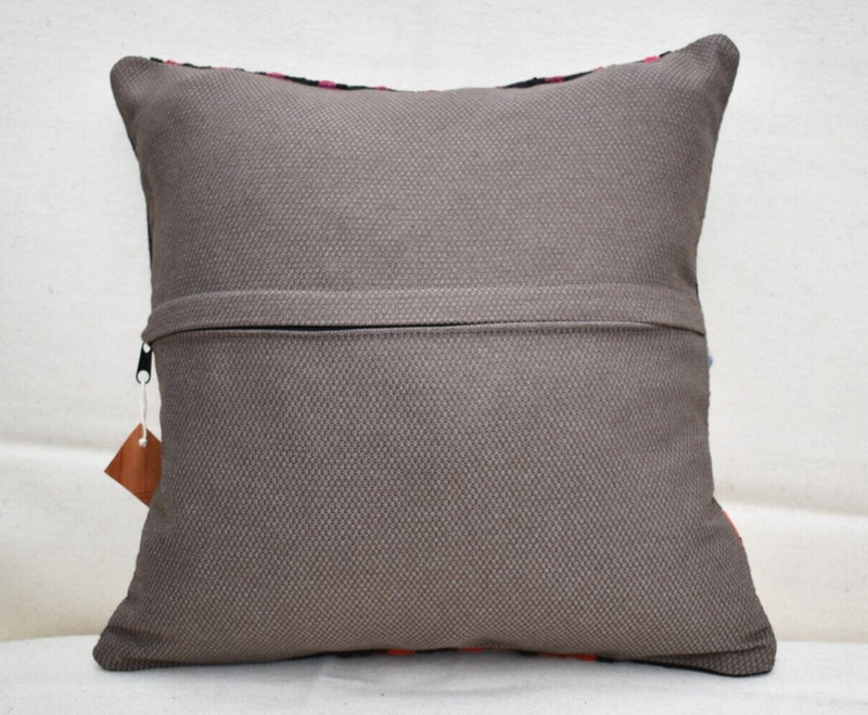 Turkish Kilim Pillow Cover Sofa Rug 16''x16'' Decorative Handmade Cushion Cover gallery