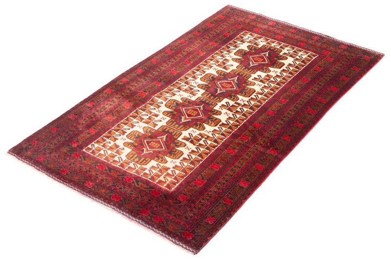 Vintage 3'8" x 6'4" Traditional Hand Knotted Vegetable Dye Wool Area Rug gallery