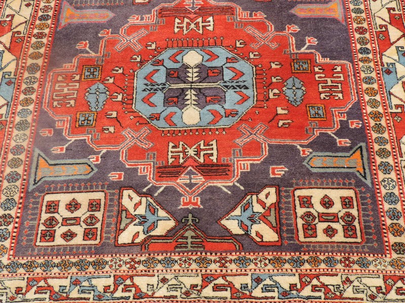 5x10ft. Handmade Caucasian Design Geometric Wool Rug gallery