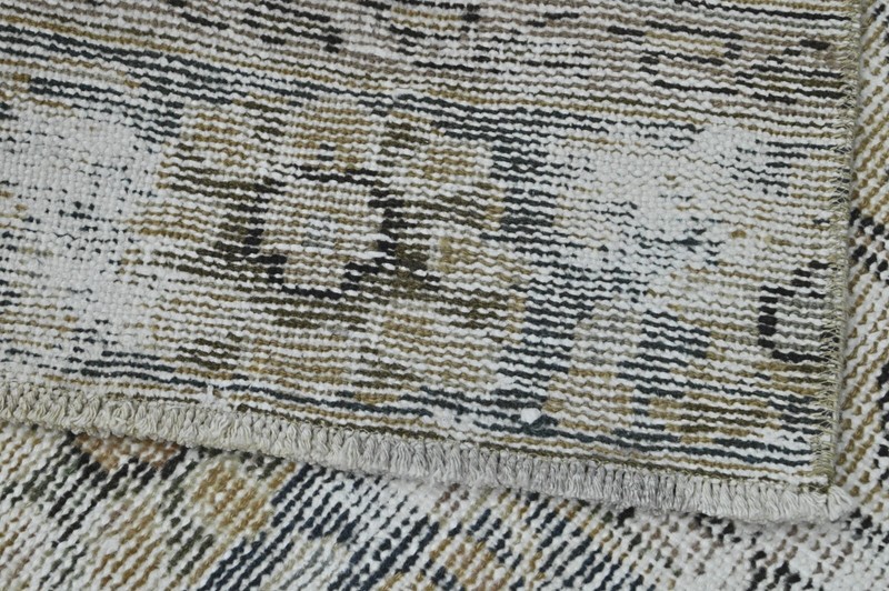 Vintage Turkish Runner Rug 2x5ft Wool Anatolian Handmade Hallway Oushak BEIGE gallery