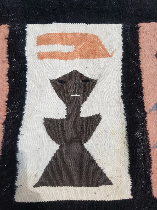 Vintage Traditional Handmade Peruvian Wool Multicolor Kilim 4.2x2.8 ft gallery