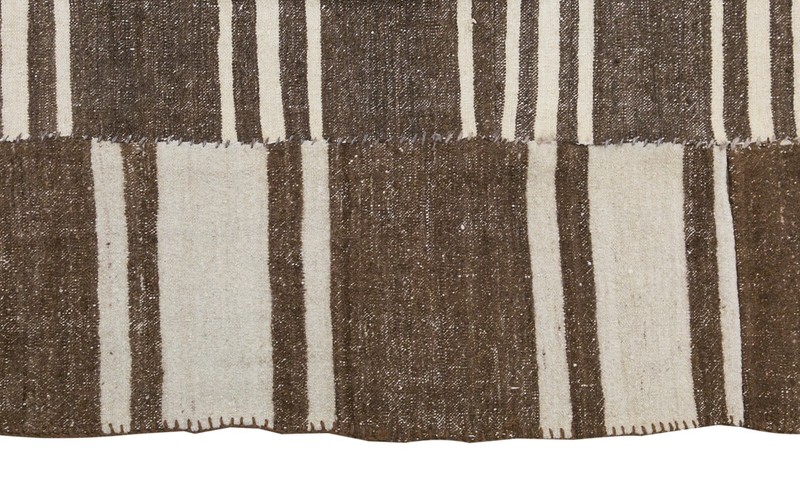 Vintage Minimal Kilim Rug,Striped Kilim Rug,Turkish Kilim Rug, 11'2 x 14'1 ft gallery