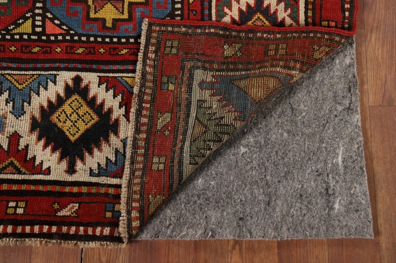 Antique Kazak Vegetable Dye 9 ft. Runner Rug Hand-knotted Russian 4'x9' Pre-1900 gallery