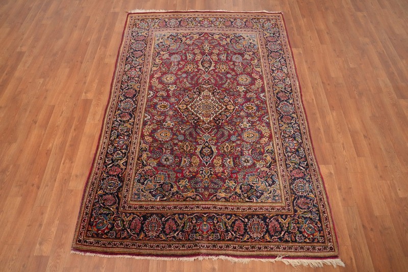Antique Vegetable Dye Hand-made Rug 4x7 Traditional Living Room Floral Carpet gallery