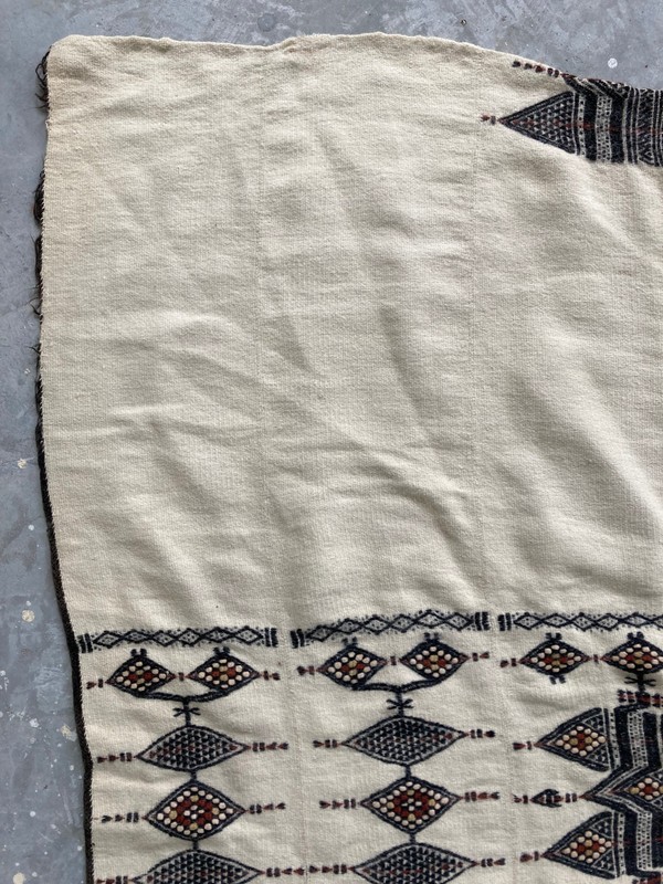 Vintage MidCentury West African Malian Fulani Tribal Textile Blanket 227x120 cm gallery