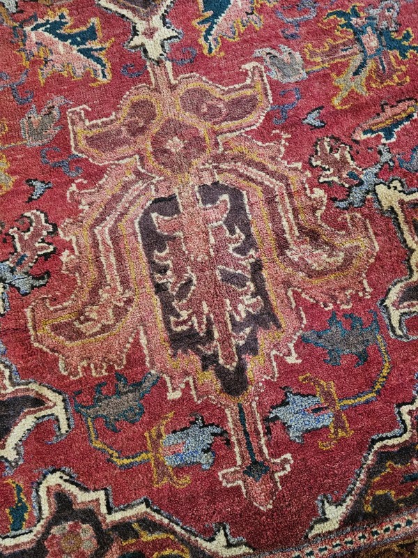 6.7 x 9.5 ANTIQUE FINE SERAPI HERIZ RUG VINTAGE OUSHAK KAZAK CAUCASIAN KULA gallery