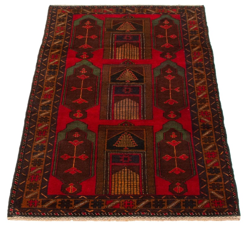 Vintage Hand-Knotted Area Rug 3'5" x 6'6" Traditional Oriental Wool Carpet gallery