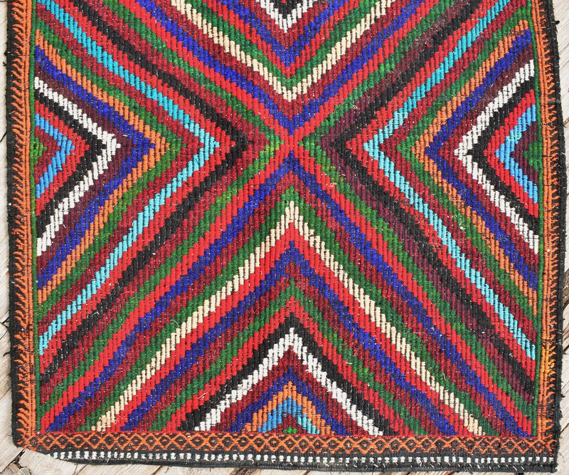 Turkish Kilim Rug 38''x78'' Handwoven 3x6 Konya Cicim Kilim 98x200cm Jajim Rug gallery