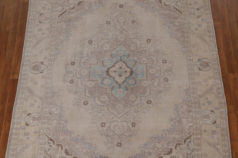 Distressed Muted Traditional Living Room Area Rug 7x9 ft Hand-knotted Wool gallery