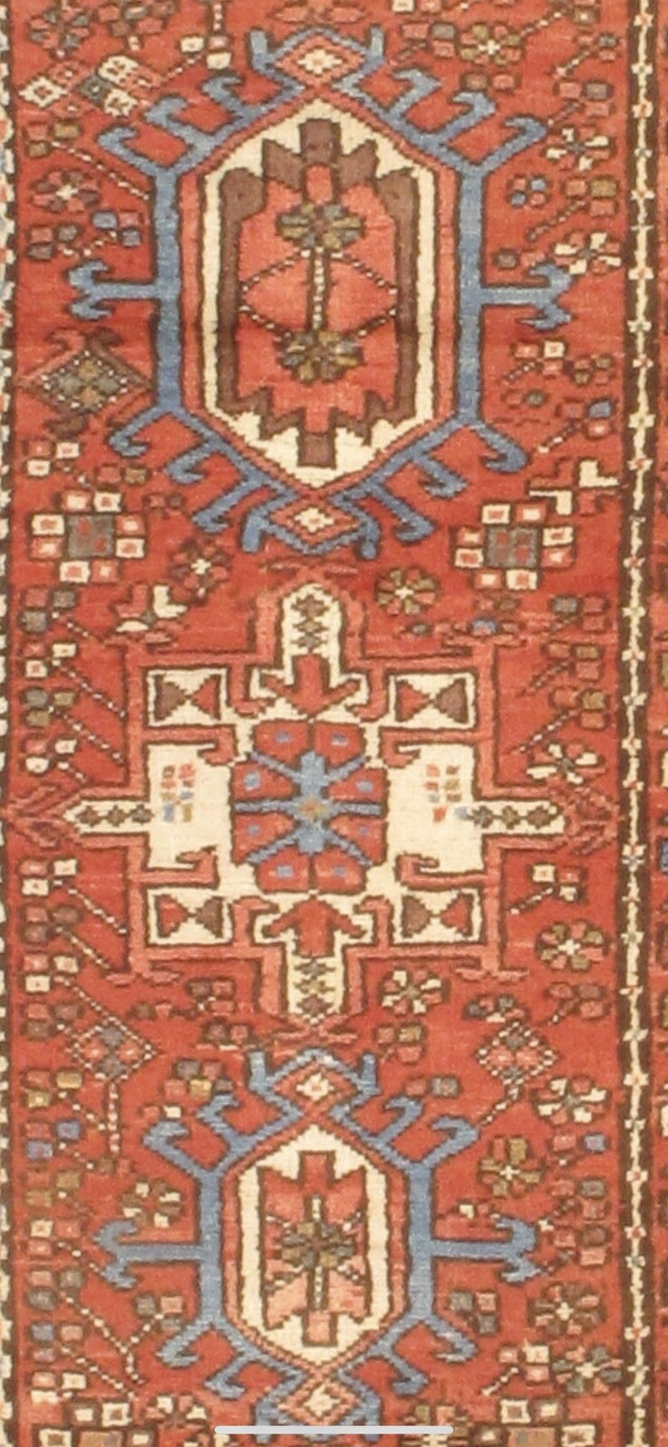 Antique Hand-knotted Per Karajeh Runner Rug - 2'8"x9'11" gallery