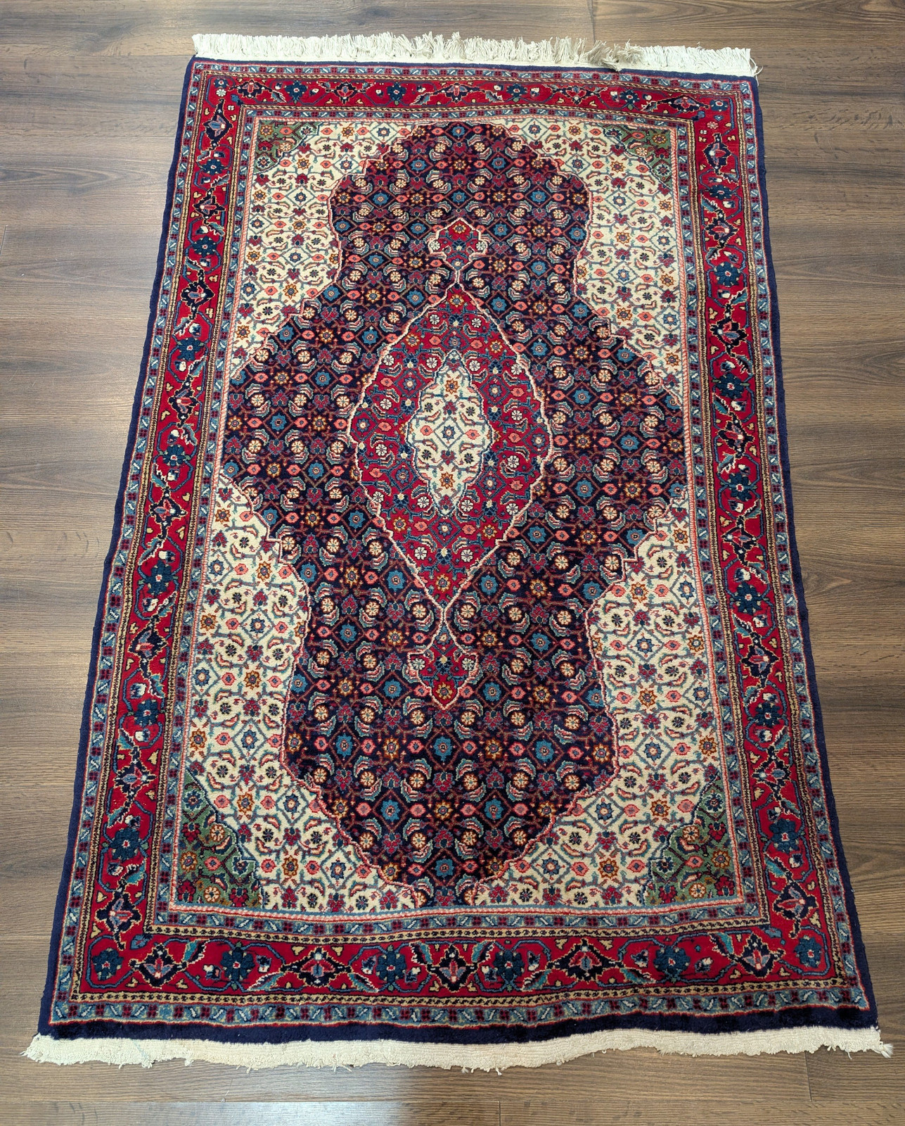 Per'sian Bidjar Rug 3.6 x 5.5, Navy Blue, Fine 210 KPSI, Hand Knotted gallery