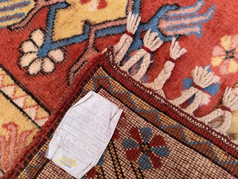 Vintage Turkish Runner 81x190 cm Milas Rug, Terracotta Red, Green, Beige 2575 gallery