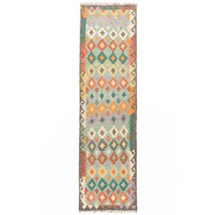 Kelim Afghan 288X83 Cm Handwoven Oriental Carpet Rug Runner