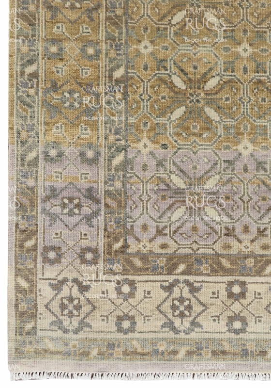 Muted Beige & Taupe Traditional Carpet 8x10 ft gallery