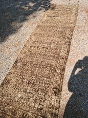 Authentic Hand knotted Old Malayer Runner Rug Carpet