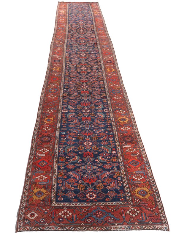 Vintage Circa 1920 Red Hand Knotted Oriental Runner Rug 3'2 X 19'11 E25345 gallery