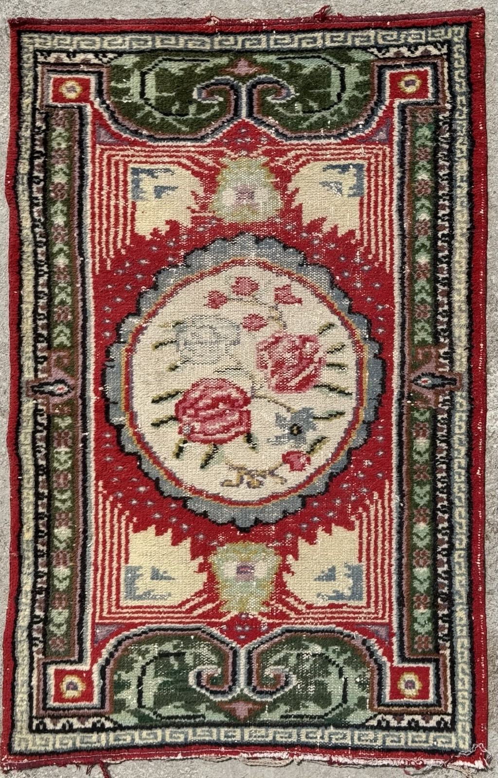 Beautiful Distressed Vintage Rug From Afyon Turkey - 132cm x 84cm gallery