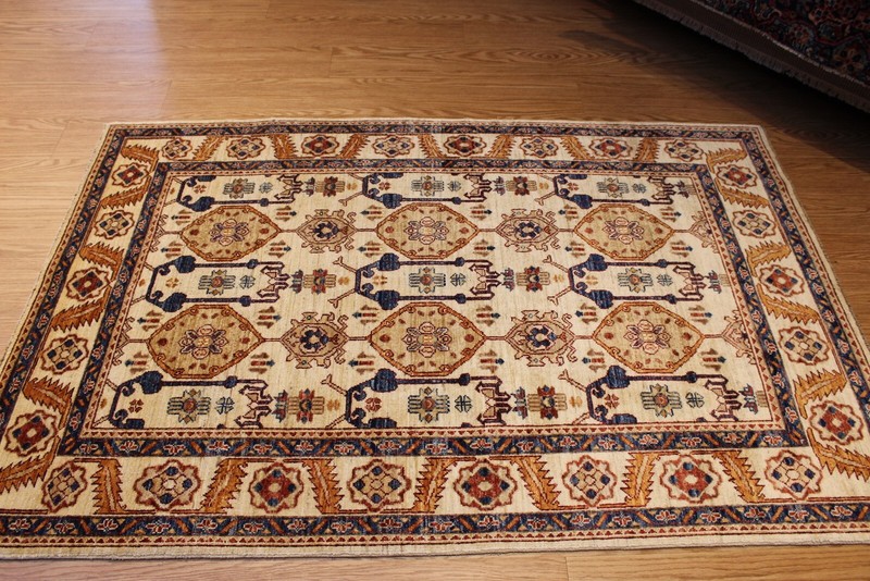 Fine Quality Handmade with Natural Wool Heriz Serapi Design RUST & CREAM COLORS gallery